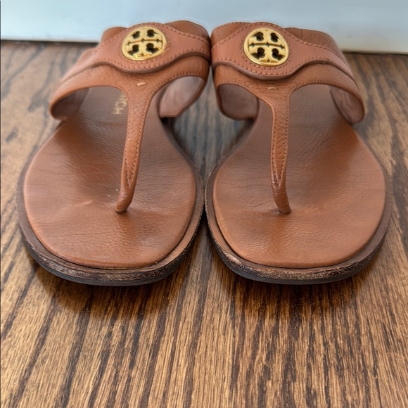 Tory Burch Brown Leather Sandals, Sz 9 - Picture 4 of 12